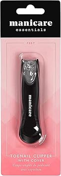 Manicare Toenail Clippers With Cover Stainless Steel For Precise Trimming Of Toenails Professional Blade Catches Nail Clippings Footcare Feet Perfect For Home Or Salon Manicures And Pedicures - Image 1