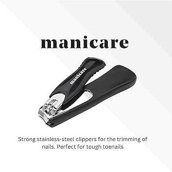 Manicare Toenail Clippers With Cover Stainless Steel For Precise Trimming Of Toenails Professional Blade Catches Nail Clippings Footcare Feet Perfect For Home Or Salon Manicures And Pedicures - Image 2
