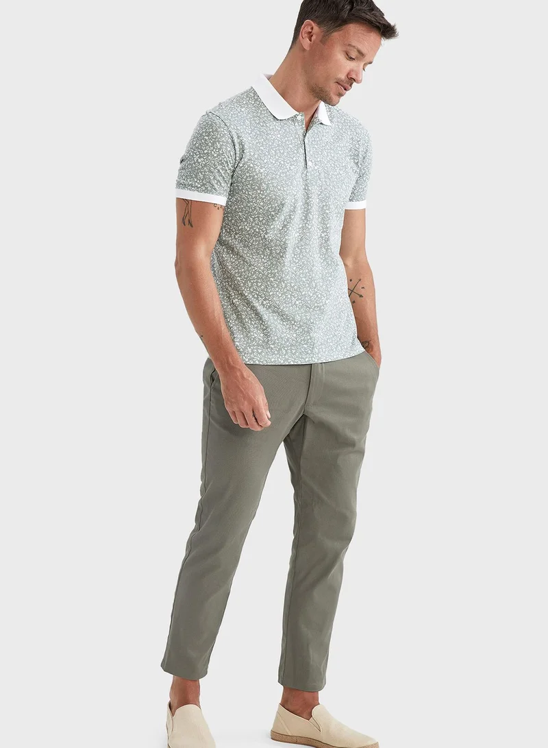 DeFacto Leaf Print Polo