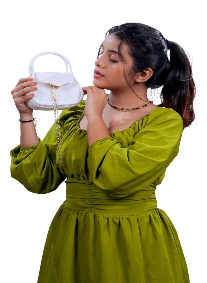 HASHFLOW Jelly Mini Purse For Women | Mini Sling Bag & Clutch For Girl Essentials | Trendy Crossbody Hand Bag For Women/Girls (White) - Image 2