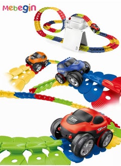 MEBEGIN 145 Pieces Race Track Toys for Kids Boys Flexible Changeable Magic Car Tracks Playset Birthday Gifts Vehicle Toys  - Image 2