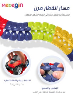 MEBEGIN 145 Pieces Race Track Toys for Kids Boys Flexible Changeable Magic Car Tracks Playset Birthday Gifts Vehicle Toys  - Image 4
