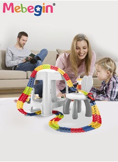 MEBEGIN 145 Pieces Race Track Toys for Kids Boys Flexible Changeable Magic Car Tracks Playset Birthday Gifts Vehicle Toys  - Image 1