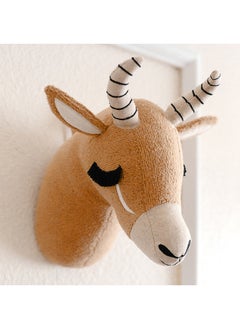 Crane BABY ديكور حائط على شكل رأس ظباء من القطيفة  - Image 3