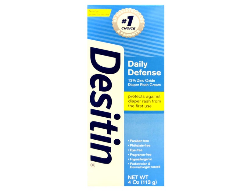 Desitin Daily Defense Baby Cream with Zinc Oxide to Treat, Relieve & Prevent Diaper Rash, Hypoallergenic, Dye, Phthalate & Paraben-Free, 4 Oz - Image 2