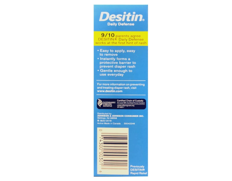 Desitin Daily Defense Baby Cream with Zinc Oxide to Treat, Relieve & Prevent Diaper Rash, Hypoallergenic, Dye, Phthalate & Paraben-Free, 4 Oz - Image 4