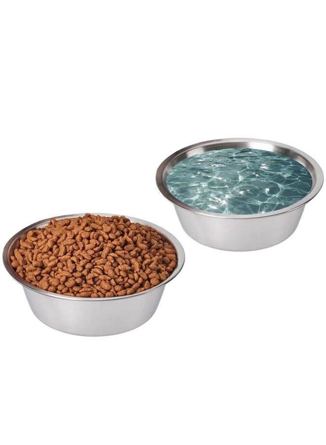 FOYO Stainless Steel Pet Bowls Set - Dog Dishes for Small/Medium Dogs, 29 OZ Food and Water Bowls, Set of 2 - Image 2