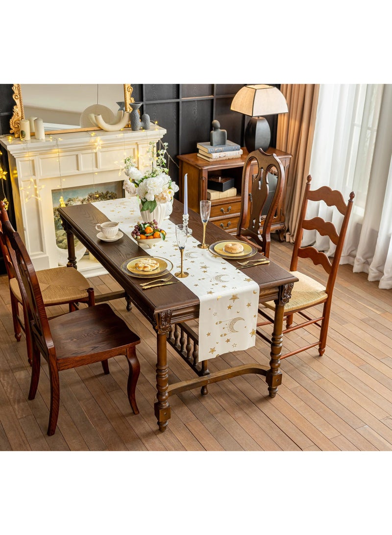 دي آند أل رمضان عيد مبارك عيد الفطر الجدول الجاري النمط القديم عيد الجدول القماش الشريط الطويل للديكور الحزب المنزلي الأبيض - Image 4