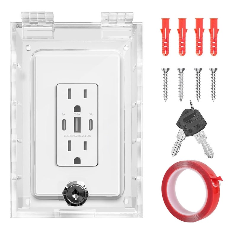 Young Dance Smart Home Switch Cover,Baby Proof Light Outlet Covers,Child Safety Switch Plate Guard,Wall Plug Box,Kids Electrical Protector Box Fits All Outlet 4.95" H X 3.35" W X 1.77" D or Smaller - Image 1