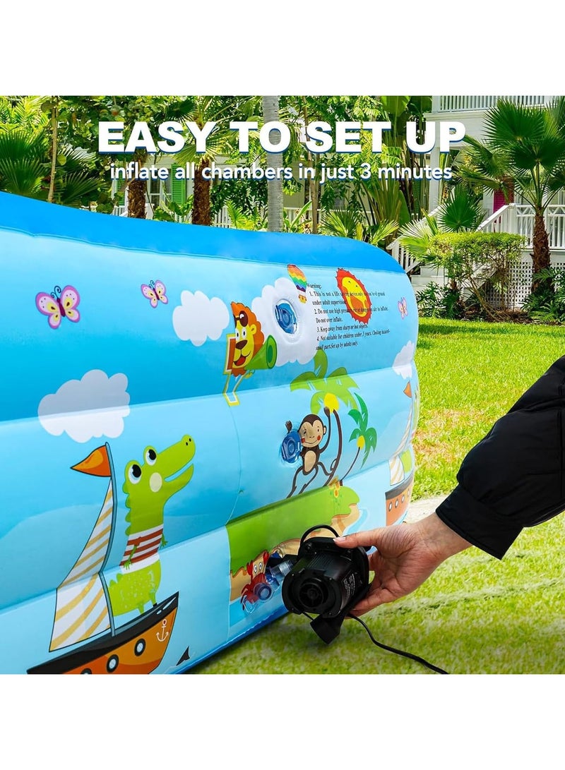 RATSAW Inflatable Swimming Pools Adult Thickened Family Swimming Pool Toddler Swimming Pool 180x 140x 60Cm Baby Paddling Pool For Garden Backyard Outdoor - Image 4