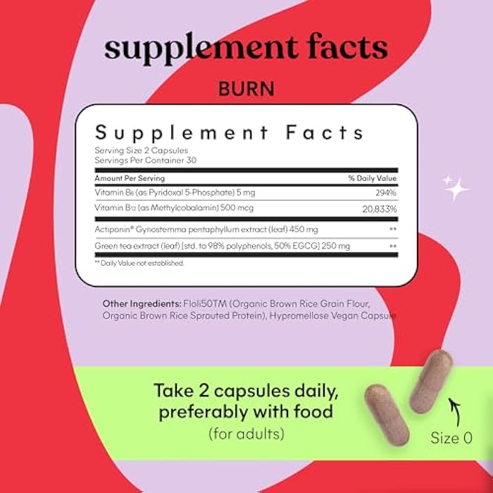 Lemme إزالة الانتفاخ وحرق الدهون - دعم الأيض، دعم الانتفاخ، صحة الأمعاء وإدارة الوزن مع بروبيوتيك، بريبايوتيك، مستخلص الشاي الأخضر، فيتامينات B6 و B1 المدروسة سريرياً - خالي من الغلوتين، 60 حبة - Image 5