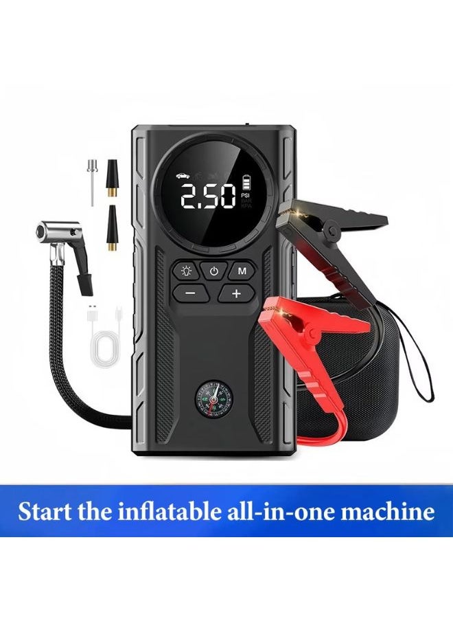 Generic Portable Air Pump Car Jump Starter Car Battery Emergency Booster Power Bank Jump Starter Car 1800A 12V, Car Battery Jumper Starter  - Image 1