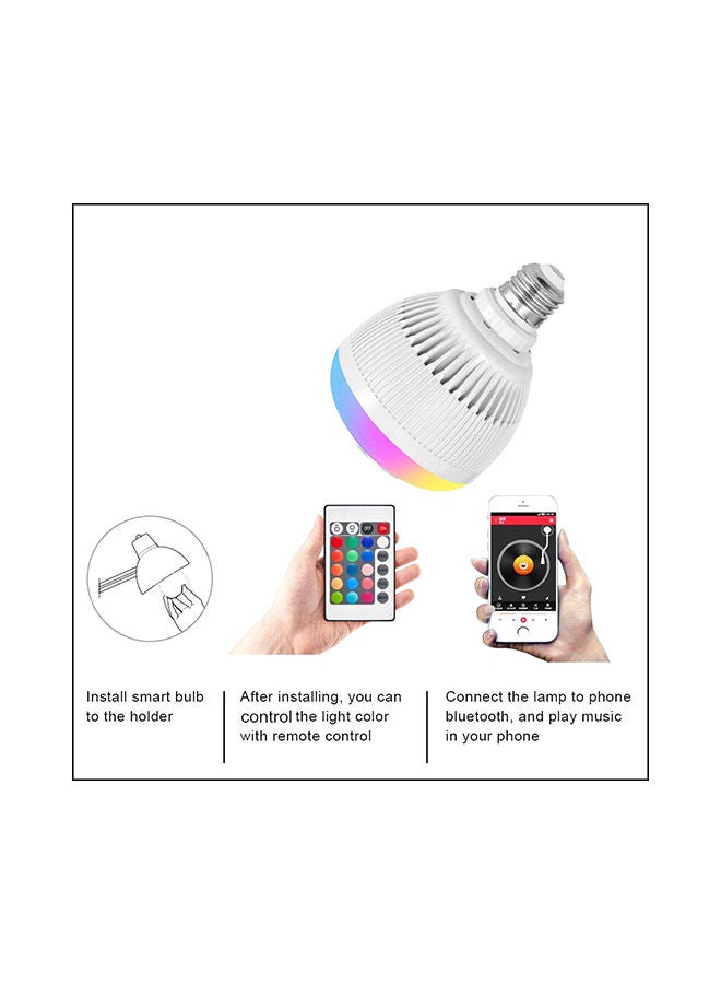 NIBEMINENT LED Bulb With Bluetooth Speaker White  - Image 3