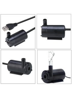 Realfrog 3Pcs DC 3 5V USB Micro Submersible Mini Water Pump for Aquariums Fish Tank Pond Fountain Hydroponics Garden Fountain Waterfall Black  - Image 4
