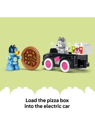 ‏DUPLO Bluey فتيات البيتزا مع مافن وبلوي، لعبة مكعبات بناء للأطفال بعمر سنتين وأكثر (٤٤ قطعة) 10469 - view 5