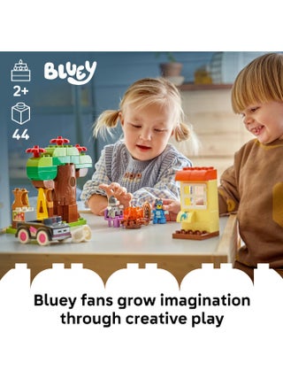 ‏DUPLO Bluey فتيات البيتزا مع مافن وبلوي، لعبة مكعبات بناء للأطفال بعمر سنتين وأكثر (٤٤ قطعة) 10469 - view 2