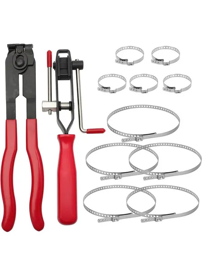 12 Piece CV Joint Axle Clamp Pliers Kit With 10 Stainless Steel Bands Heavy Duty Automotive Repair Tool - Image 1
