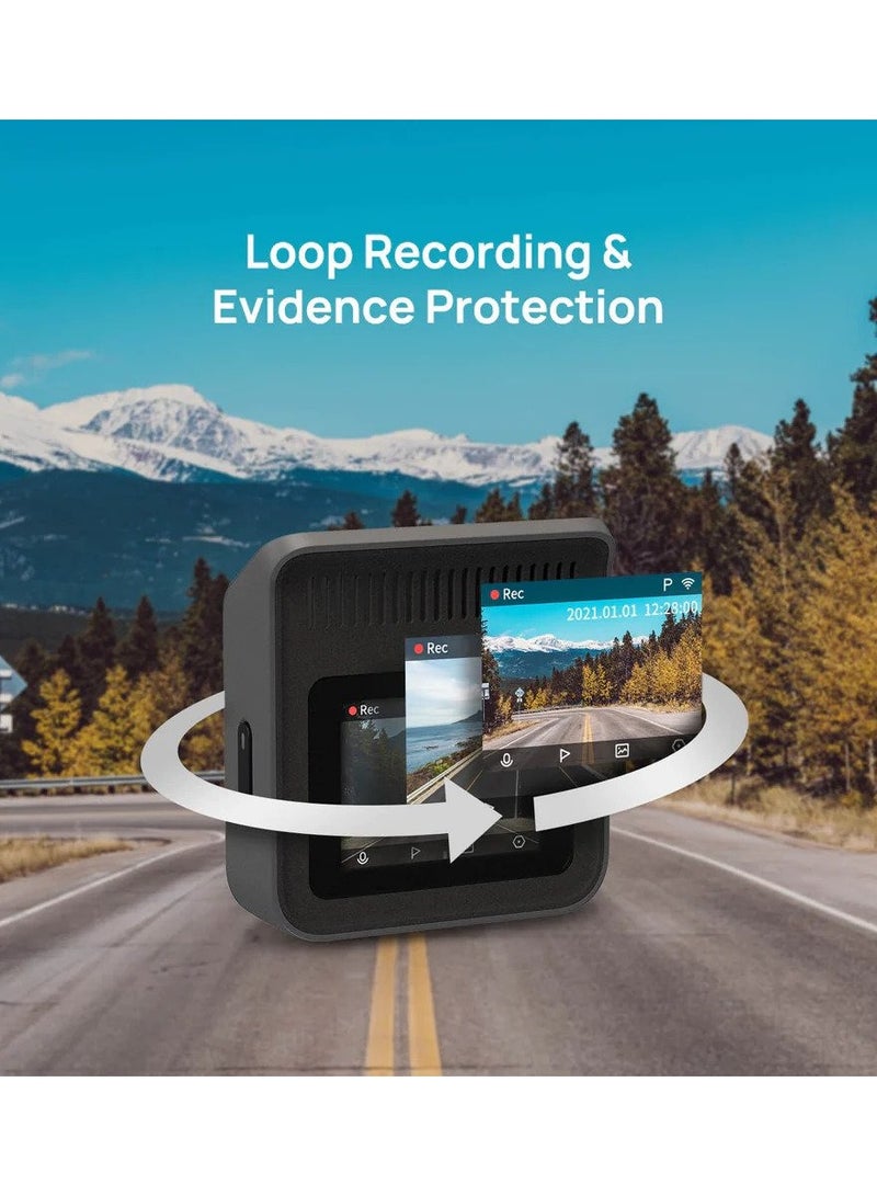 70mai Dash Cam A400 Dual Channel Compact Size Front And Rear Camera - Image 4