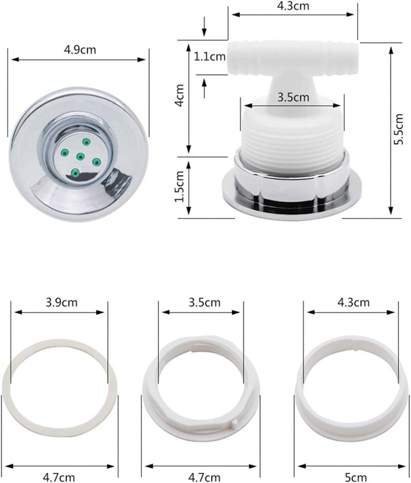 Water Saving Shower Nozzles: 6 Silver Chrome Finish - Effortless Installation Acupuncture Massage Shower Head for Home Bathroom Shower Cabin Upgrade - Image 5