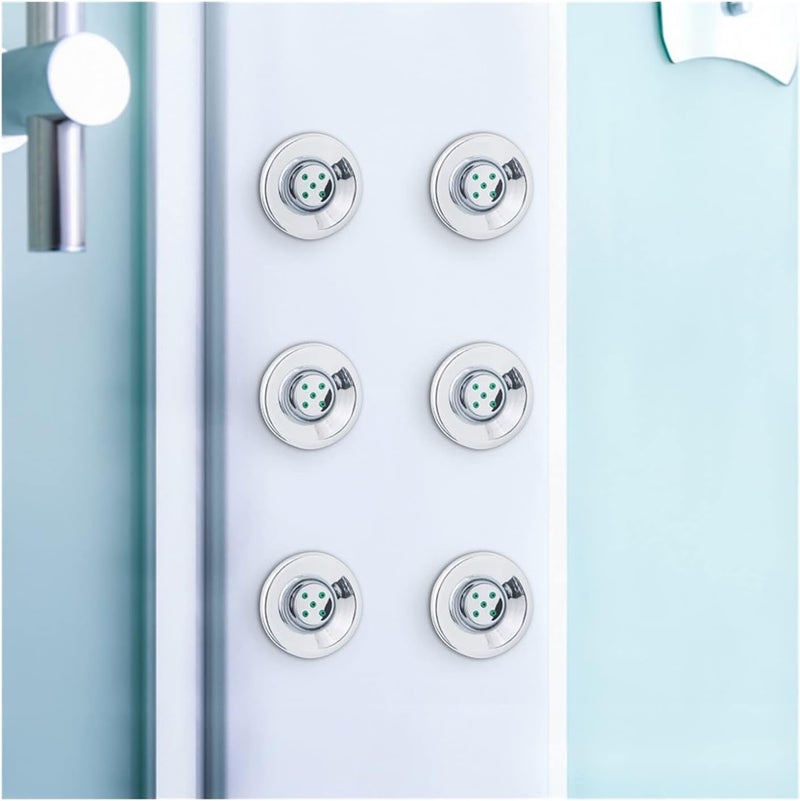 Water Saving Shower Nozzles: 6 Silver Chrome Finish - Effortless Installation Acupuncture Massage Shower Head for Home Bathroom Shower Cabin Upgrade - Image 3