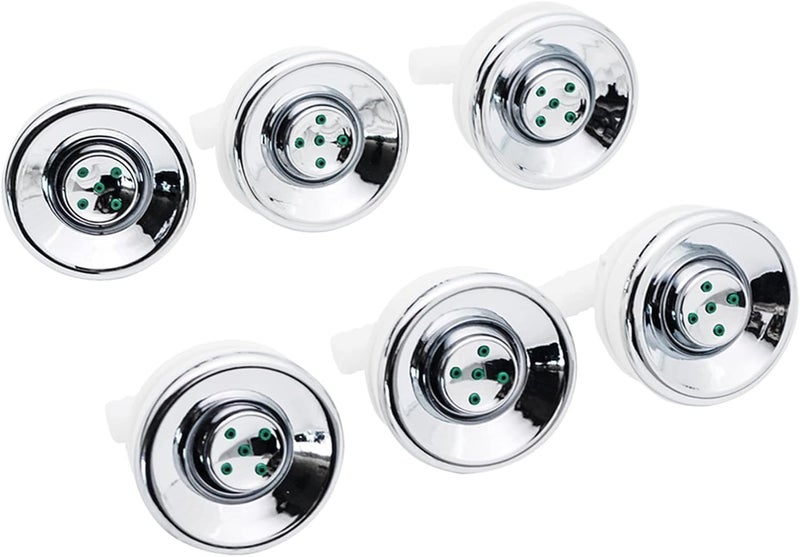 Water Saving Shower Nozzles: 6 Silver Chrome Finish - Effortless Installation Acupuncture Massage Shower Head for Home Bathroom Shower Cabin Upgrade - Image 2