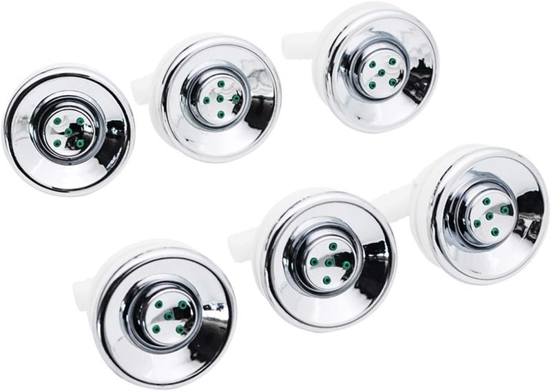 Water Saving Shower Nozzles: 6 Silver Chrome Finish - Effortless Installation Acupuncture Massage Shower Head for Home Bathroom Shower Cabin Upgrade - Image 1