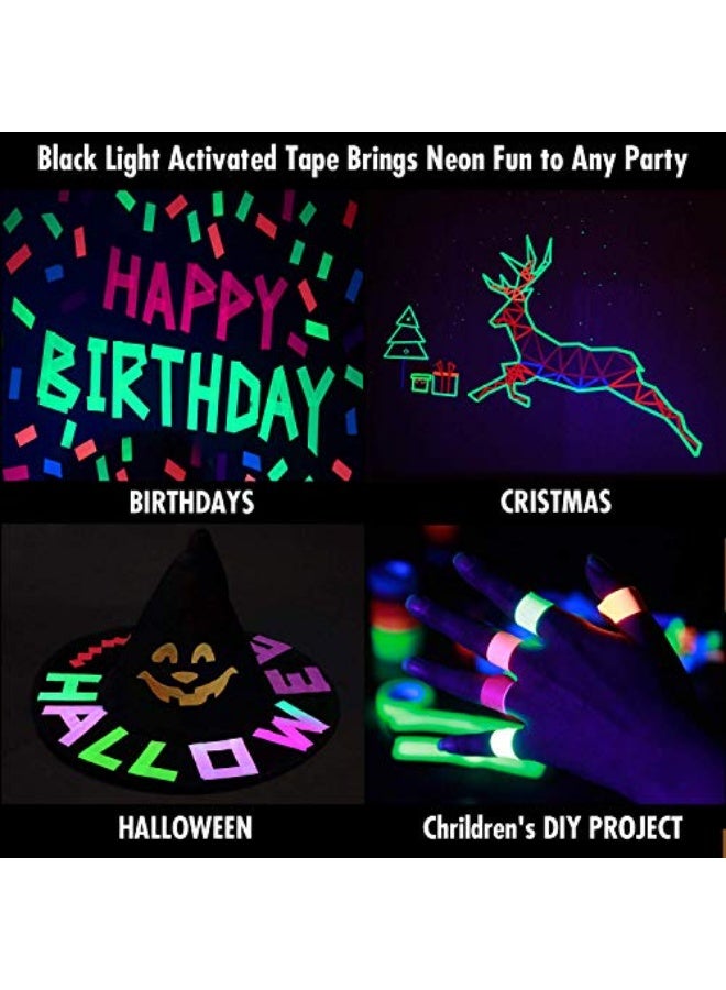 Bukela Glow in The Dark Colored Luminous Masking Tape, 0.59in x 16.4ft - Pack of 6 - Image 5