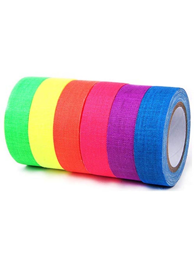 Bukela Glow in The Dark Colored Luminous Masking Tape, 0.59in x 16.4ft - Pack of 6 - Image 1