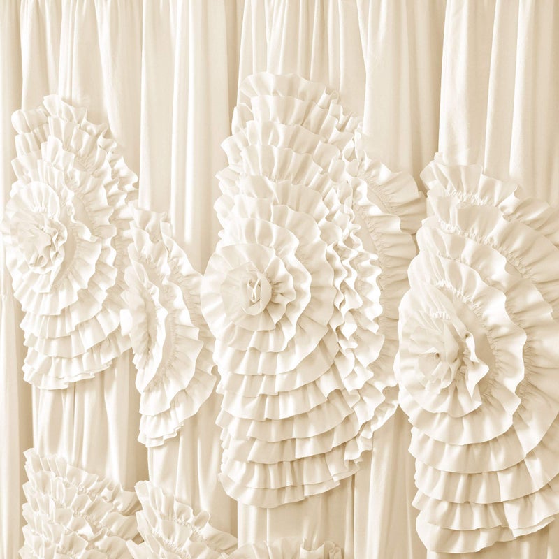 لاش ديكور ستارة حمام بتصميم مكشكش وبنقشة زهور - Image 4