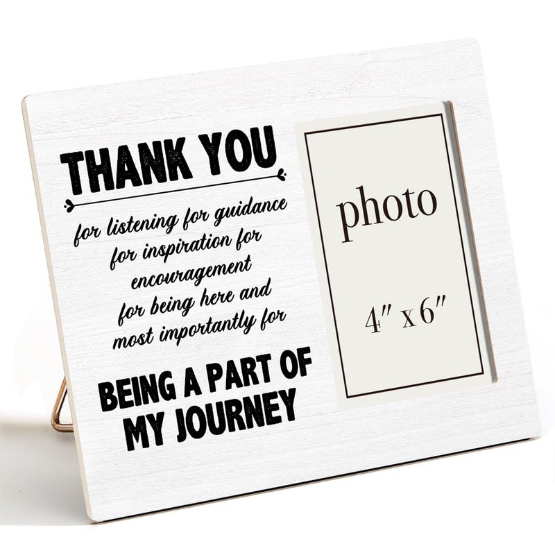 Zauly Thank You Gift Wood Picture Frame, Appreciation Gifts for Teacher Coworkers Boss Mentor Leader Friends, 4 x 6 Inch Photo - Image 1