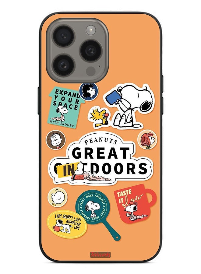Tolwak Apple iPhone 15 Pro Max Protective Case Cover Peanuts Stickers - Image 2