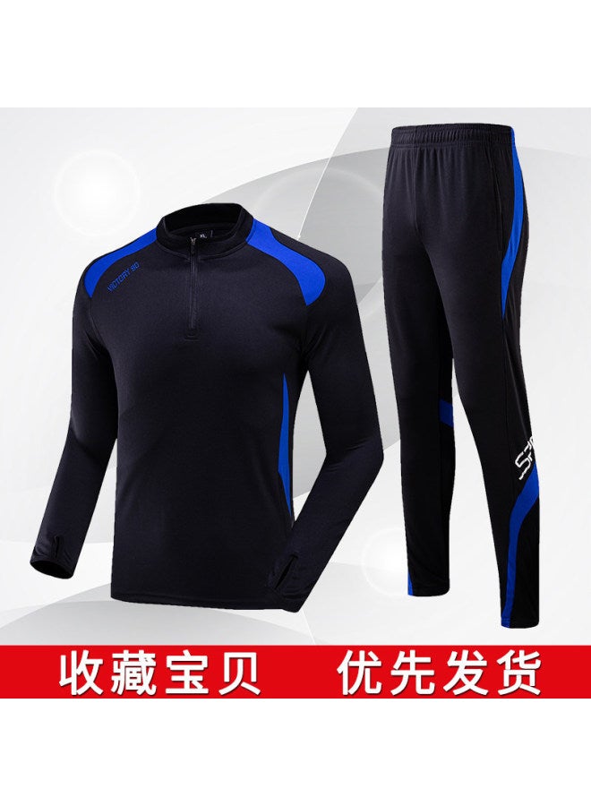 [1901] Black And Blue Edge Suit Football Jersey - Image 1