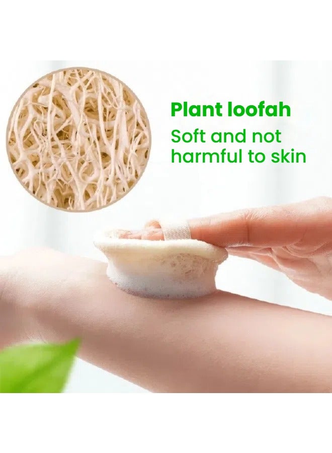Journey Mate 6-Pack Natural Loofah Facial Pads, Gentle Exfoliating Face Scrub Sponges, Deep Cleansing Wash Puffs for Makeup Removal, Plant-Based Unscented Skincare Tool for Men & Women - Image 3