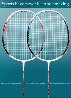 DUNISO Badminton Rackets for Outdoor Backyard Games Including 2 Rackets and 3 Badminton Shuttlecocks Lightweight Badminton Racquets for Beginners  - Image 2