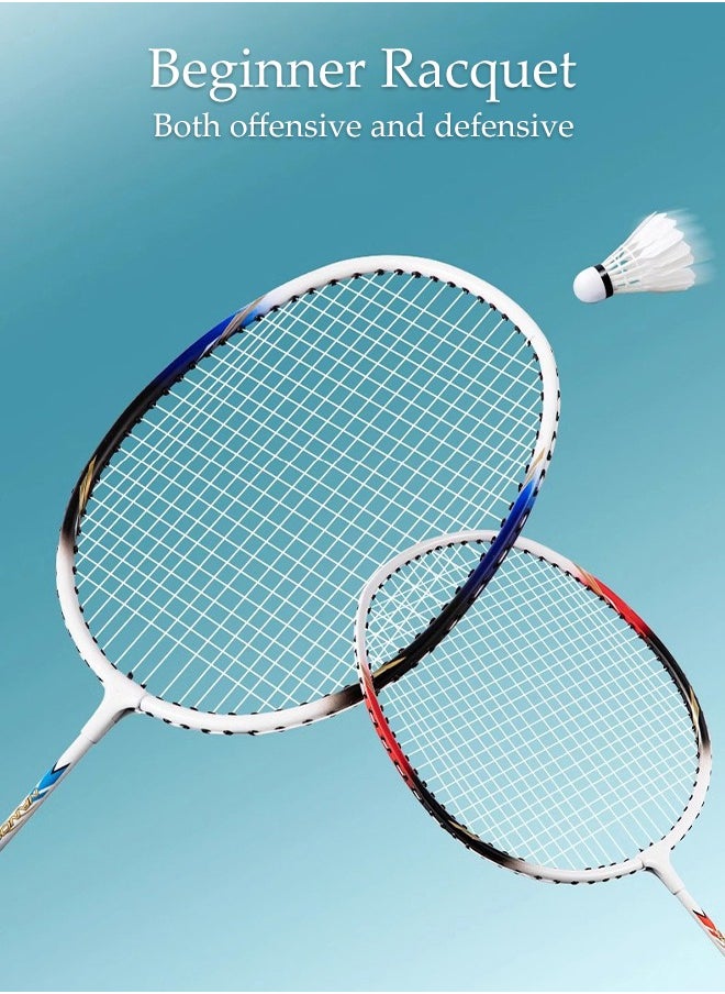 DUNISO Badminton Rackets for Outdoor Backyard Games Including 2 Rackets and 3 Badminton Shuttlecocks Lightweight Badminton Racquets for Beginners  - Image 4