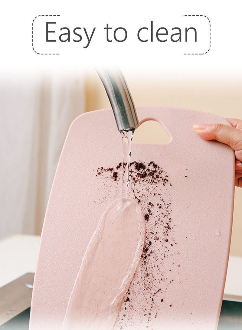 SOLARAE Kitchen Cutting Boards, Plastic Cutting Boards Set of 3 Non-Slip Backs and Dishwasher Safe, BPA Free Safe Cutting Boards, Easy to Clean Suitable for Meat, Vegetables, Fruits, Many Sizes - Image 4