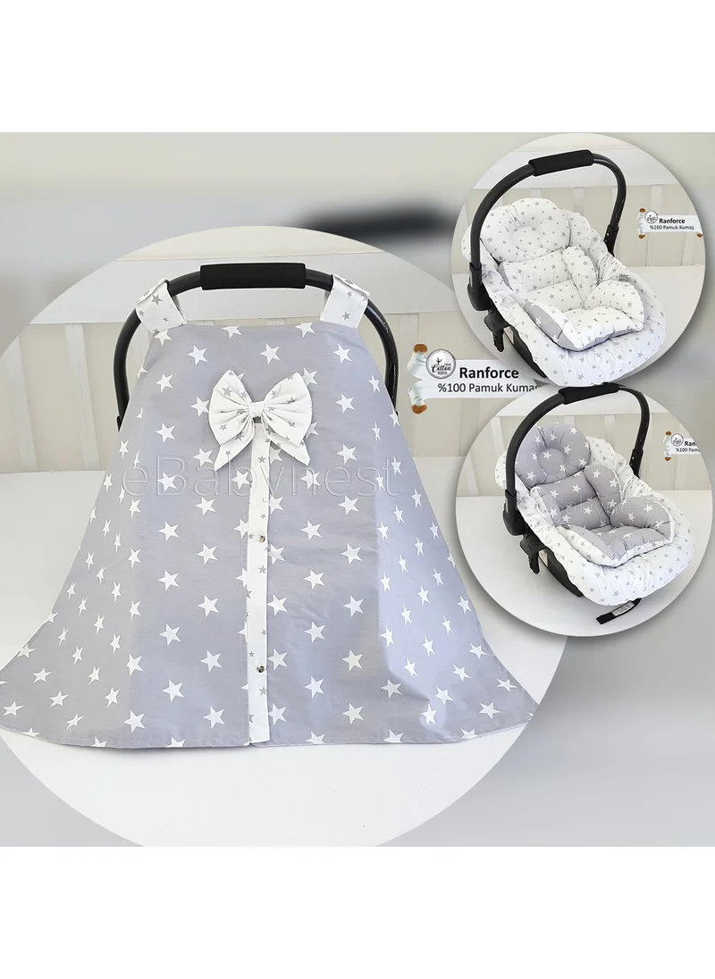 Ebabynest Big Star Series Gray White Stroller Cover Set of 3