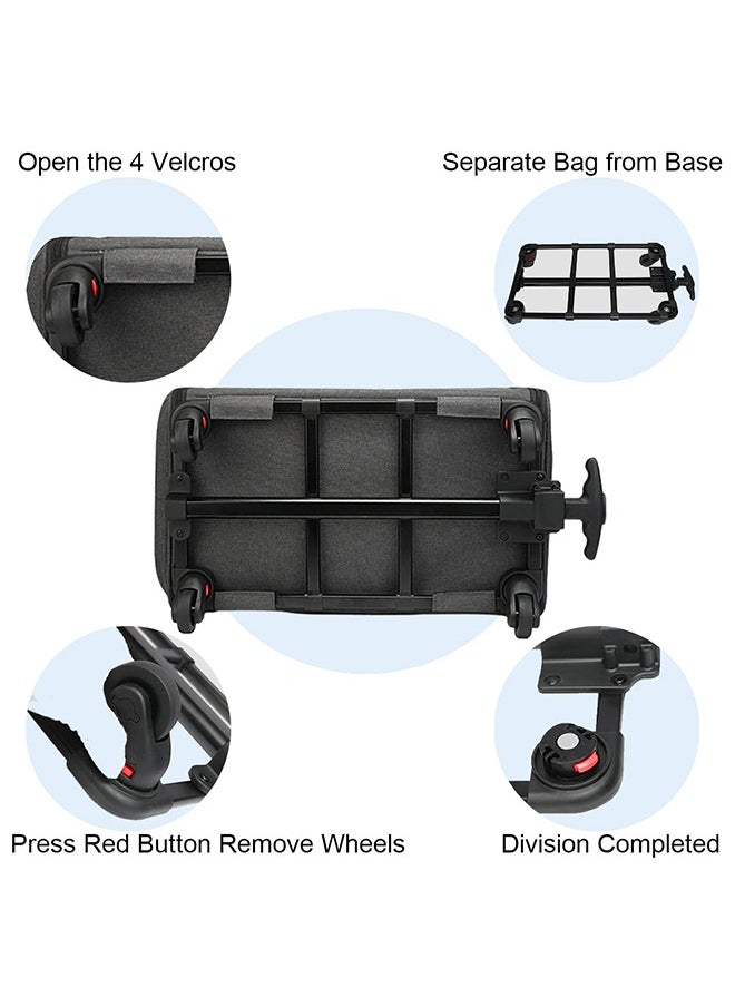 XiuWoo Pet Carrier Cat Wheeled Bag with Detachable Wheels Plenty of Room Large Space Trolley Collapsible and Breathable Car Seat Travel Vet Appointments for Small Dog Puppy Kitten  - Image 2