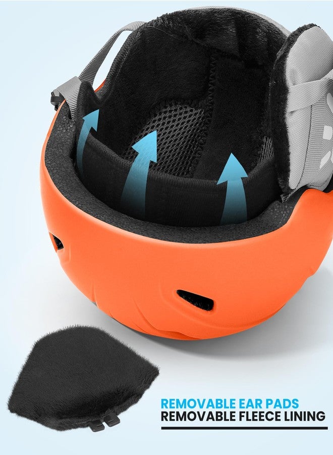 OutdoorMaster Anoa Kids Ski Helmet - Adjustable Snowboard Protection for Children, Boys, Girls & Youth - Certified Snow Sports Gear - Orange, S - Image 5