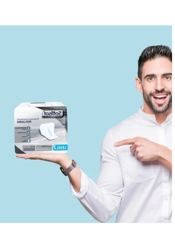SOFFISOF Absorbent pads for men for incontinence, 10 pieces, Level 2  - Image 3