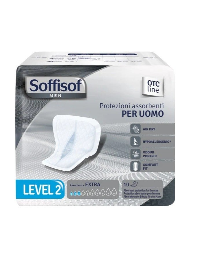 SOFFISOF Absorbent pads for men for incontinence, 10 pieces, Level 2  - Image 5