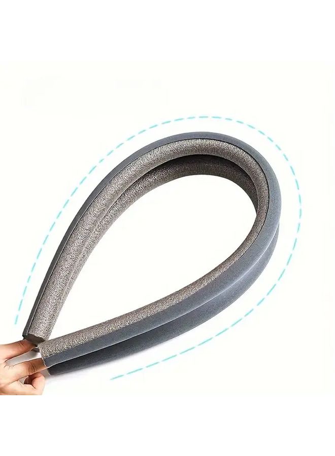 1pc Flexible Door Bottom Seal Strip Non Adhesive Scratch Impact Resistant Door Protector - Image 3