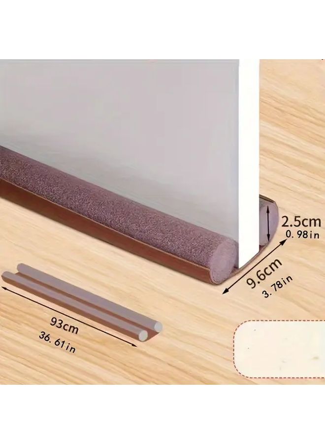 1pc Flexible Door Bottom Seal Strip Non Adhesive Scratch Impact Resistant Door Protector - Image 5