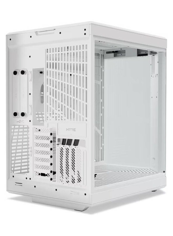 HYTE Y70 Touch Infinite ATX Mid-Tower PC Case with 14.5" 2.5K Multi-Touch LCD, Dual-Chamber Design, Supports ITX/mATX/ATX/EATX, PCIe 4.0 Riser Cable, RGB, USB-C 3.2 Gen 2, Extensive Cooling (Up to 360mm Radiators), 2x 3.5" & 4x 2.5" Storage Bays, GPU up to 422mm, Snow White | CS-HYTE-Y70TI-WW  - Image 4