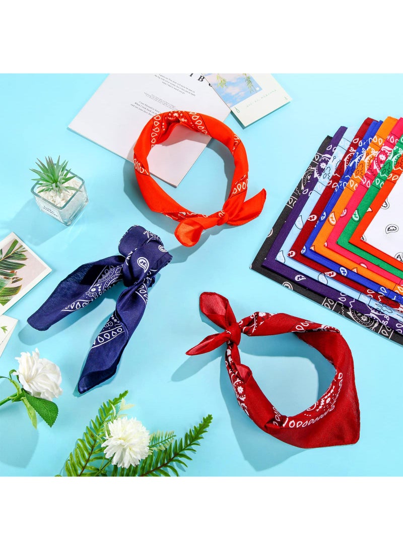 Sweet seven Versatile 4-Pack Multi-Purpose Bandanas: Cycling, Headband, Face Mask, Neckerchief, Handkerchief - Men, Women, Hip-Hop Sporting - Black, Purple, Blue, Red - Image 2