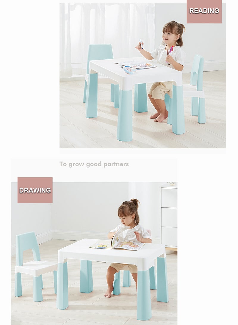 MaBaby Toddler Kids Table And Two Chair Set, Creative Drawing And Learning Table And Chair With Concealed Drawer - Image 5