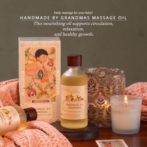 Old School Rituals Baby Massage Oil Handmade by Grandmas | 100 ml | Natural Almond Blend | Nourishes & Hydrates Baby's Skin | Strengthens Muscles & Joints | Promotes Bone Lengthening | Winter Care for Baby's Comfort | Encourages Restful Sleep - Image 2