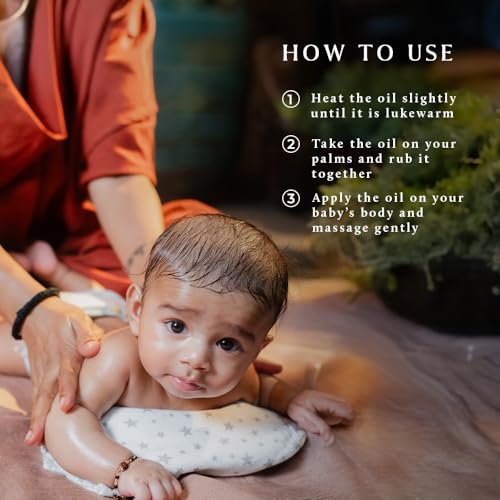 Old School Rituals Baby Massage Oil Handmade by Grandmas | 100 ml | Natural Almond Blend | Nourishes & Hydrates Baby's Skin | Strengthens Muscles & Joints | Promotes Bone Lengthening | Winter Care for Baby's Comfort | Encourages Restful Sleep - Image 4