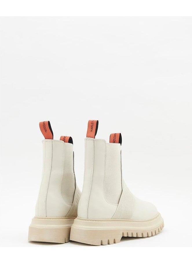 HARLEY DAVIDSON Nefud Beige Antique Leather Women's Boots  - Image 4