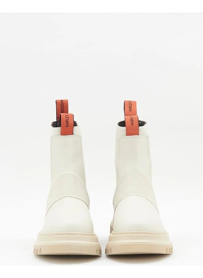 HARLEY DAVIDSON Nefud Beige Antique Leather Women's Boots